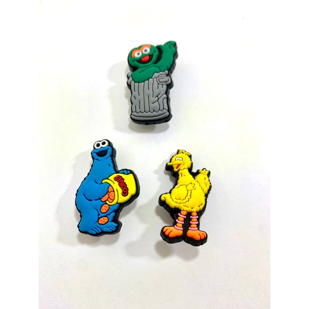 Sesame Street , shoe charm collectible, lot of 3